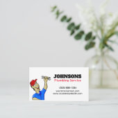 Handyman Loodgieter Moersleutel Onderhoud Visitekaartje (Staand voorkant)