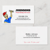 Handyman Loodgieter Moersleutel Onderhoud Visitekaartje (Voorkant / Achterkant)