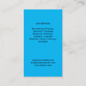 Handyman Loodgieter Reparatie Service Minimalist B Visitekaartje (Achterkant)