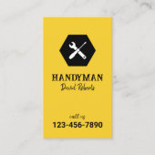 Handyman Loodgieter Reparatie Service Minimalist G Visitekaartje (Voorkant)