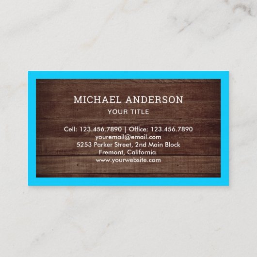 Handyman Loodgieter Waterkraan Rustiek Hout Loodgi Visitekaartje (Achterkant)