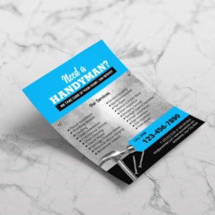 Handyman Loodgieterij & Reparatie Service Blauw Flyer