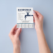 Handyman Loodgietersdiensten Scheur Af Foto Flyer (Hand)