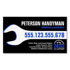 HANDYMAN LOODGIETERSWERK 24 UUR NOODMOERSLEUTEL GE MAGNETISCH VISITEKAARTJE