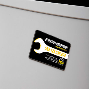 HANDYMAN LOODGIETERSWERK 24 UUR NOODMOERSLEUTEL GE MAGNETISCH VISITEKAARTJE