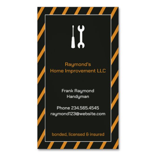 Handyman Magnetisch Visitekaartje (Voorkant Verticaal)