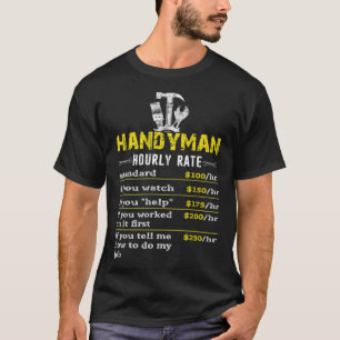 Handyman Maintenance Man Hourly Rate donut T-shirt