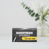 Handyman Maintenance Plumbing Service Faux Metal Visitekaartje (Staand voorkant)