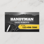 Handyman Maintenance Plumbing Service Faux Metal Visitekaartje (Voorkant)