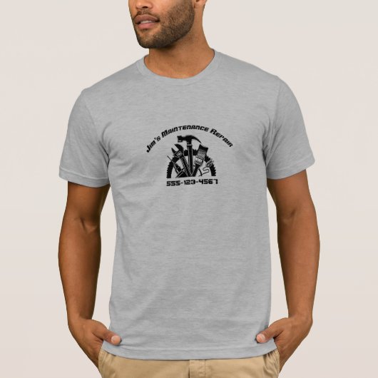 Handyman Maintenance Repair Service Business Logo T-shirt (Voorkant)
