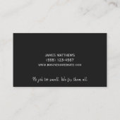 Handyman Maintenance Repair Service Metal Steel Visitekaartje (Achterkant)