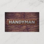 Handyman Maintenance Repair Service Wood QR Code Visitekaartje (Voorkant)