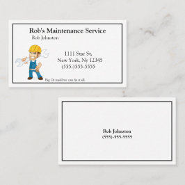 Handyman Maintenance Repar man Visitekaartje