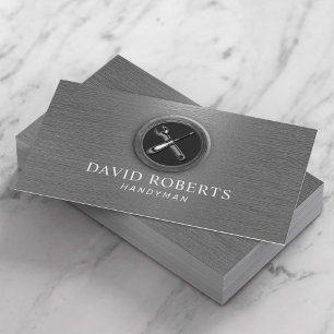 Handyman Maintenance Service Auto Repair Metal Visitekaartje