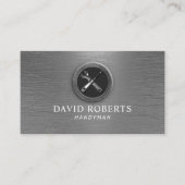 Handyman Maintenance Service Auto Repair Metal Visitekaartje (Voorkant)