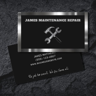 Handyman Maintenance Service Metal Visitekaartje