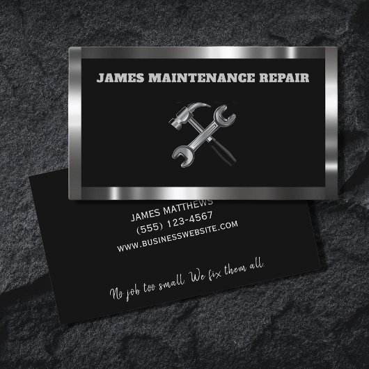 Handyman Maintenance Service Metal Visitekaartje