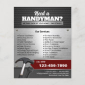 Handyman Maintenance Service Professional Metal Flyer (Voorkant)
