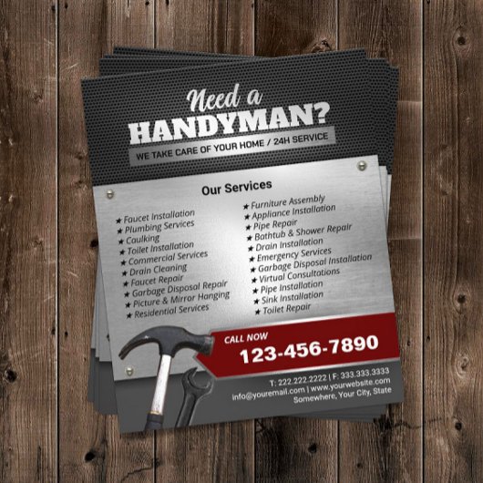 Handyman Maintenance Service Professional Metal Flyer