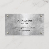 Handyman Maintenance Services & Repairs Faux Metal Visitekaartje (Achterkant)