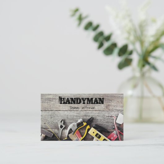 Handyman Maintenance Visitekaartje Afsprakenkaartje (Staand voorkant)