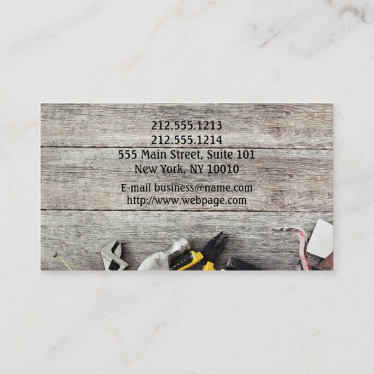 Handyman Maintenance Visitekaartje Afsprakenkaartje (Achterkant)