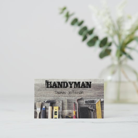 Handyman Maintenance Visitekaartje Afsprakenkaartje (Staand voorkant)
