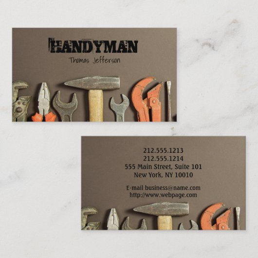 Handyman Maintenance Visitekaartje Afsprakenkaartje (Voorkant / Achterkant)