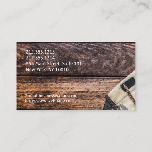 Handyman Maintenance Visitekaartje Afsprakenkaartje (Achterkant)