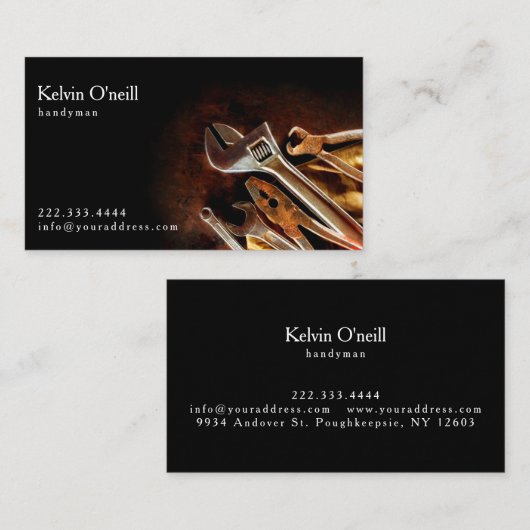 Handyman Mechanic Constructor Visitekaartje (Voorkant / Achterkant)