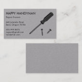Handyman Mechanic Screwdriver Cool Visitekaartje (Voorkant / Achterkant)