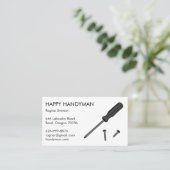 Handyman Mechanic Screwdriver Cool Visitekaartje (Staand voorkant)