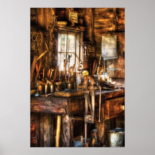 Handyman - Messy Workbench Poster (Voorkant)