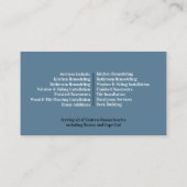 Handyman met foto Visitekaartje (Achterkant)