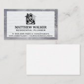 Handyman met gereedschap | Bakstenen muur metalen  Visitekaartje (Voorkant / Achterkant)