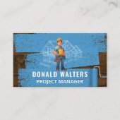 Handyman met gereedschap | thuisreparatie visitekaartje (Voorkant)