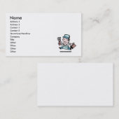 Handyman met gereedschap visitekaartje (Voorkant / Achterkant)