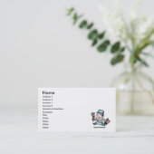 Handyman met gereedschap visitekaartje (Staand voorkant)