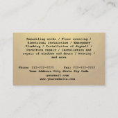 Handyman met logo visitekaartje (Achterkant)