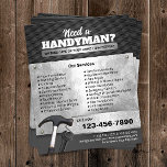 Handyman Metallic Repair & Maintenance Service Flyer<br><div class="desc">Professionele handyman Repair Maintenance Service Metallic Flyers.</div>
