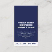 Handyman Navy Blue Professional - aangepast monogr Visitekaartje (Achterkant)