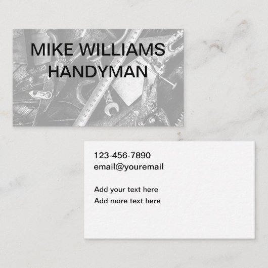 Handyman Nieuwe Visitekaartjes (Voorkant / Achterkant)