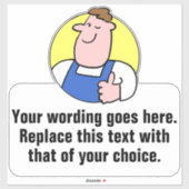 Handyman- of laboratoriumpromoties sticker (Vel)