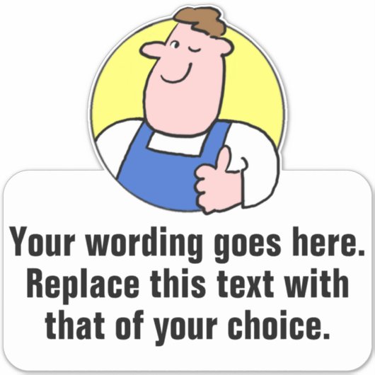 Handyman- of laboratoriumpromoties sticker (Voorkant)