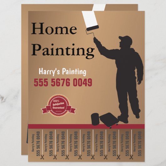 Handyman Paining Service Small Business Flyer (Voorkant / Achterkant)