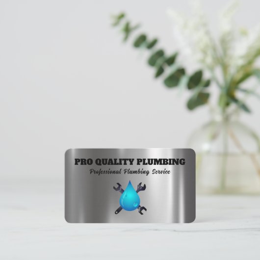 Handyman Plumber Maintenance Service Visitekaartje (Staand voorkant)