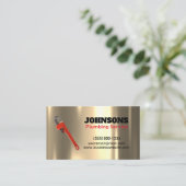 Handyman Plumber Metal Maintenance Visitekaartje (Staand voorkant)