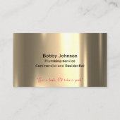 Handyman Plumber Metal Maintenance Visitekaartje (Achterkant)