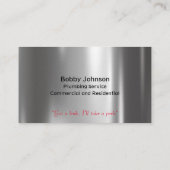 Handyman Plumber Metal Maintenance Visitekaartje (Achterkant)