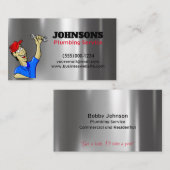 Handyman Plumber Metal Maintenance Visitekaartje (Voorkant / Achterkant)
